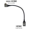 Кабель Адаптер mini-HDMI (3-Під Кутом Горизонтально Праворуч →Male) – HDMI (Прямий Female) 20 см для пультів з портами mini-HDMI (KT_00128)