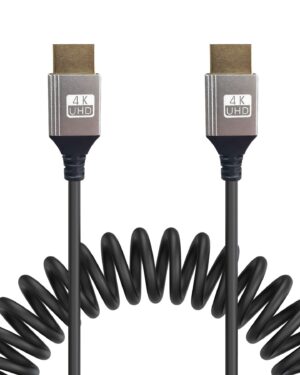 Кабель Tactical згорнутий пружиною 1.0-2.4м HDMI (прямий) → HDMI (прямий) для пультів Autel SC / DJI Smart Controller Enterprise та інших  (KT_00083)